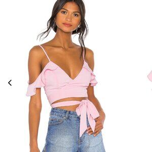 Pink Tiffani Wrap Tie Top